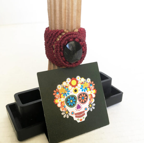 Catrina Mexicana Anillo Macrame r14