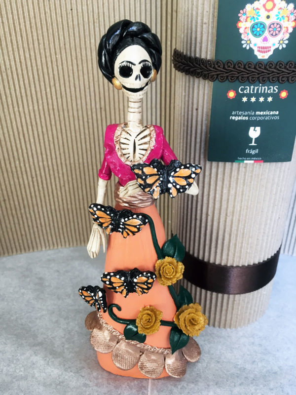 Catrina Mexicana Frida Kahlo 4 Mariposas