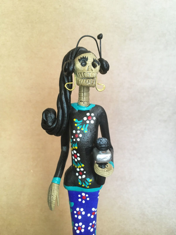 Catrina Mexicana Reportera Azul