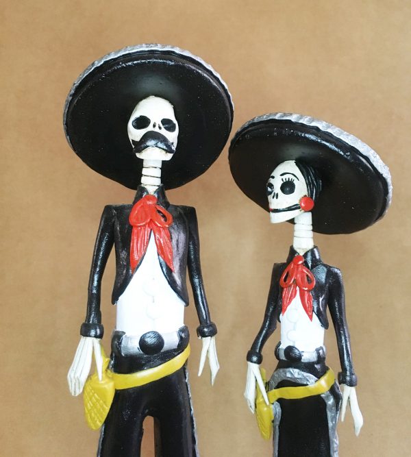 Pareja de Catrinas Charros Mexicanos